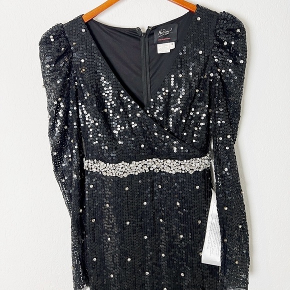 Mac Duggal Womens Sequined A Line Gown - Picture 3 of 10